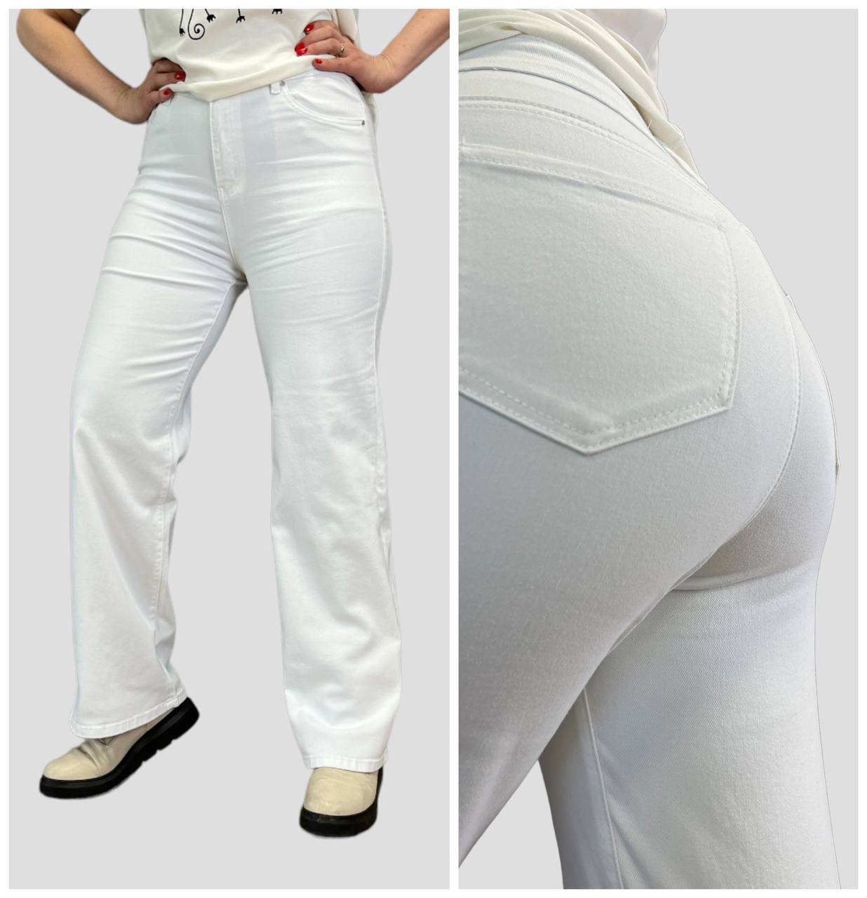 Džinsai plačiomis kojomis