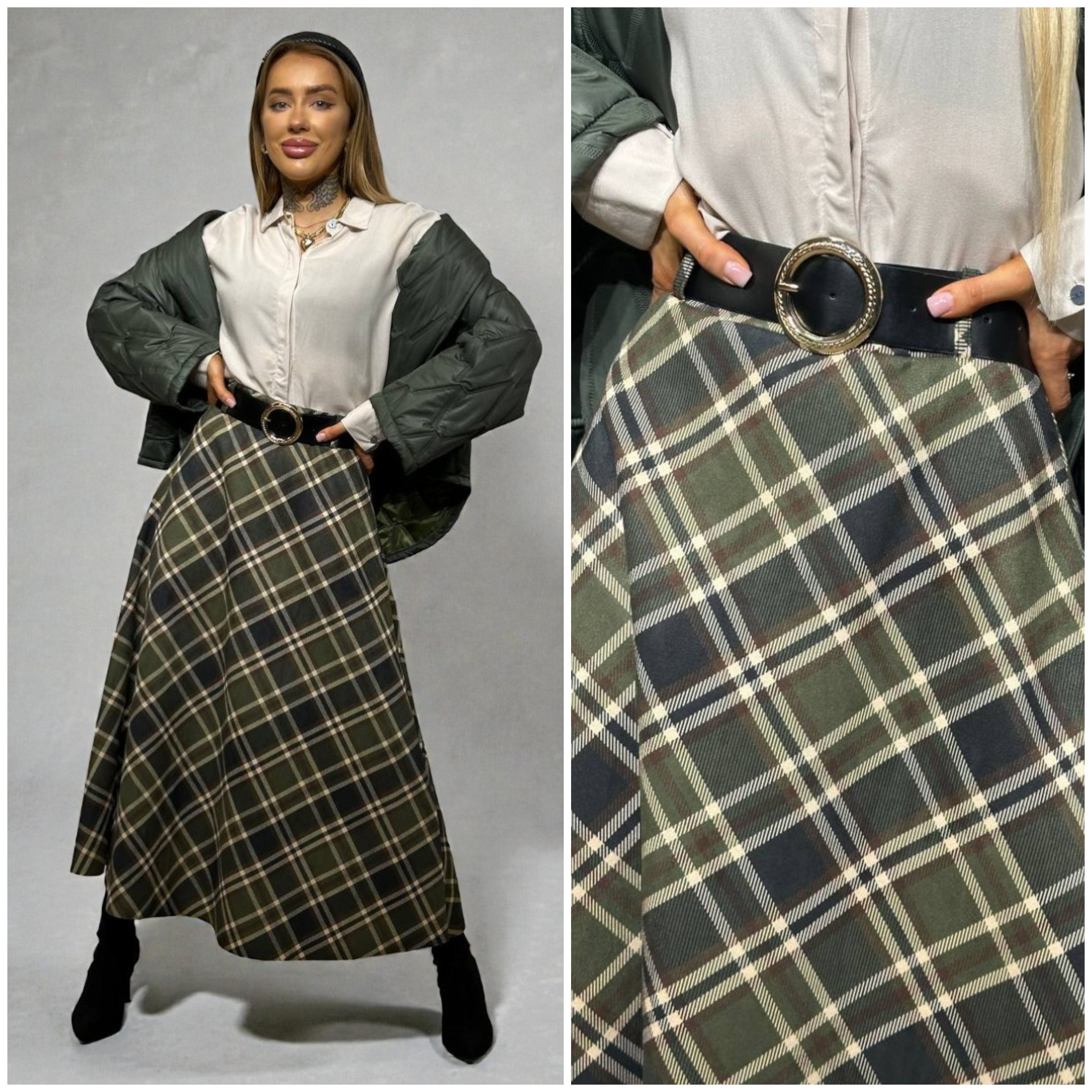 Zaļi rūtaini svārki