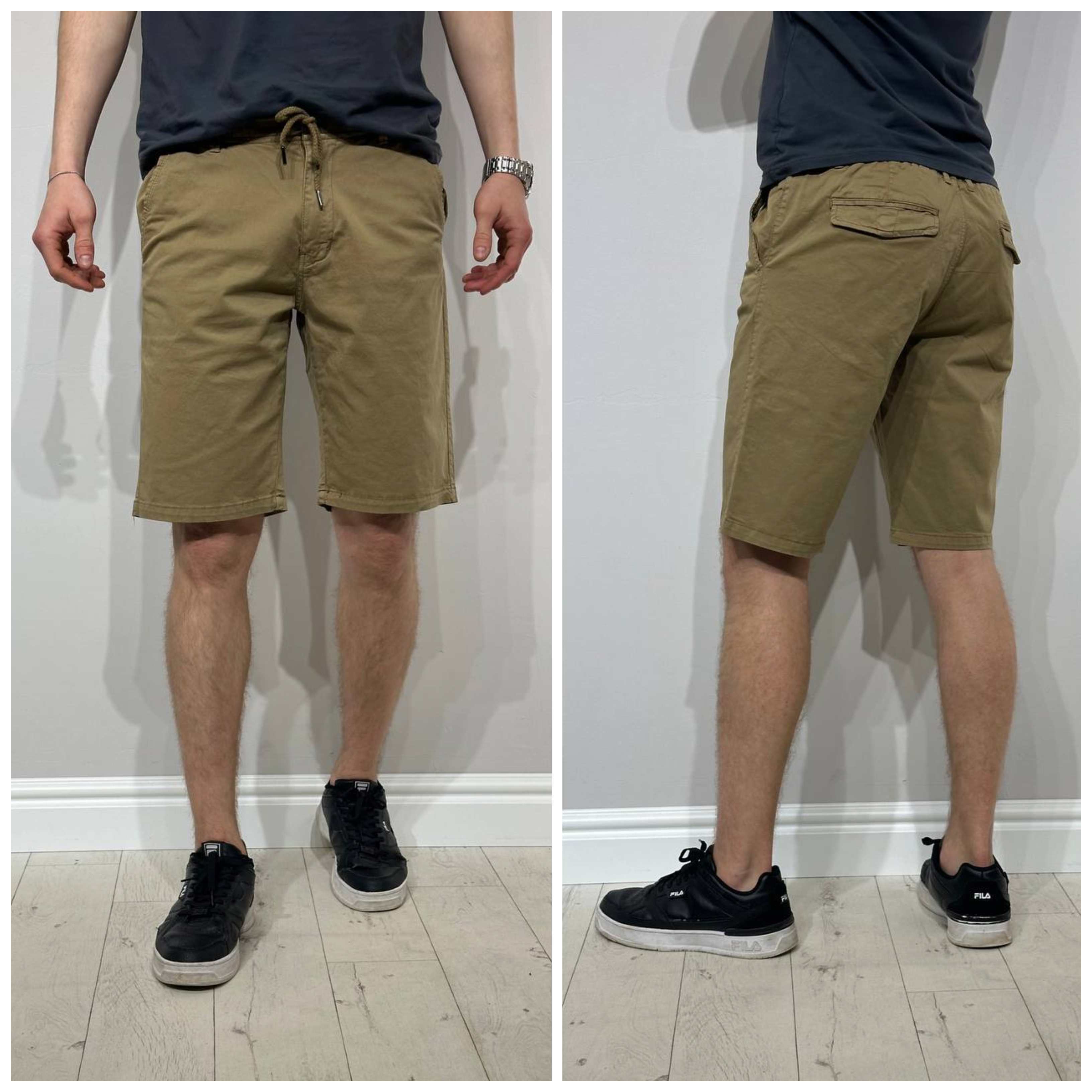 Эластичные тканевые мужские шорты