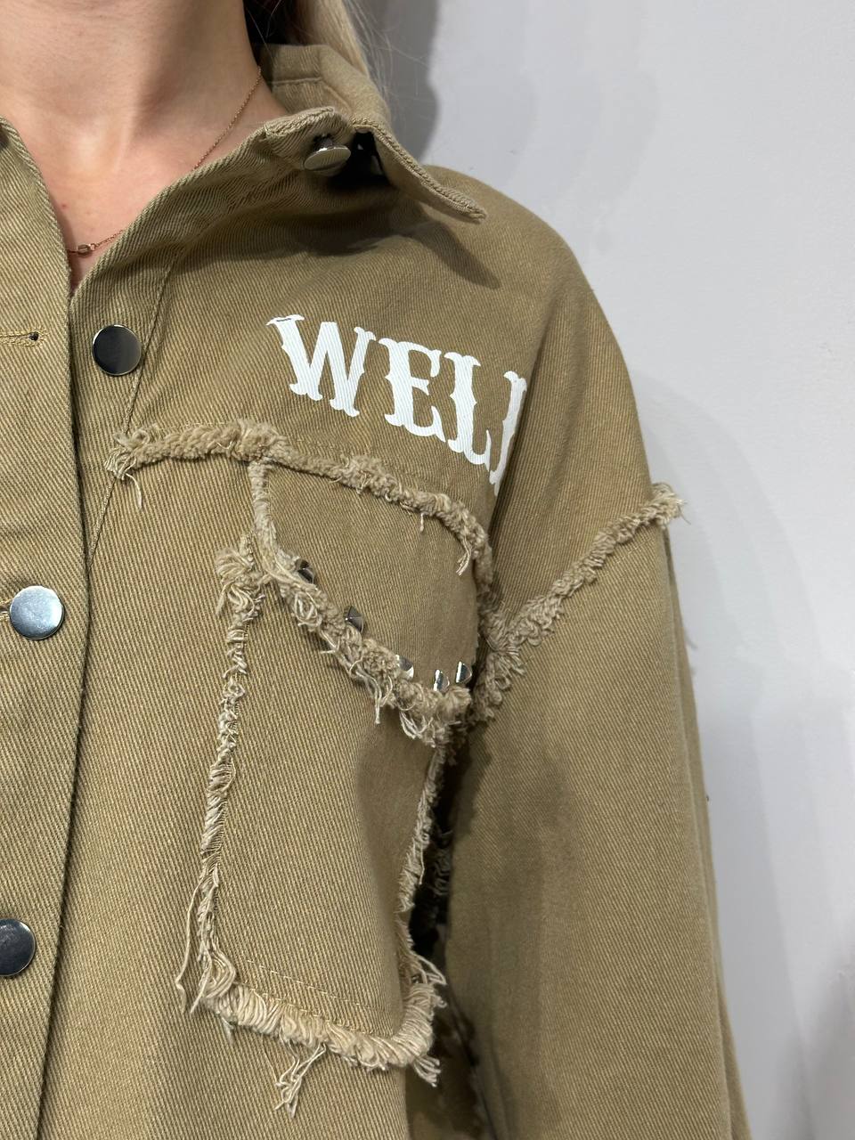 džinsa jaka sievietēm