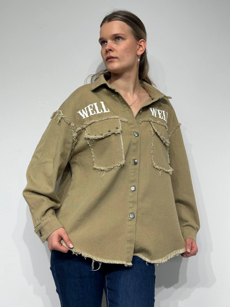 džinsa jaka sievietēm