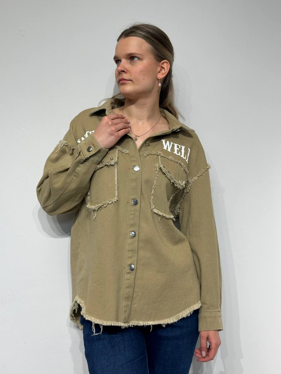 džinsa jaka sievietēm