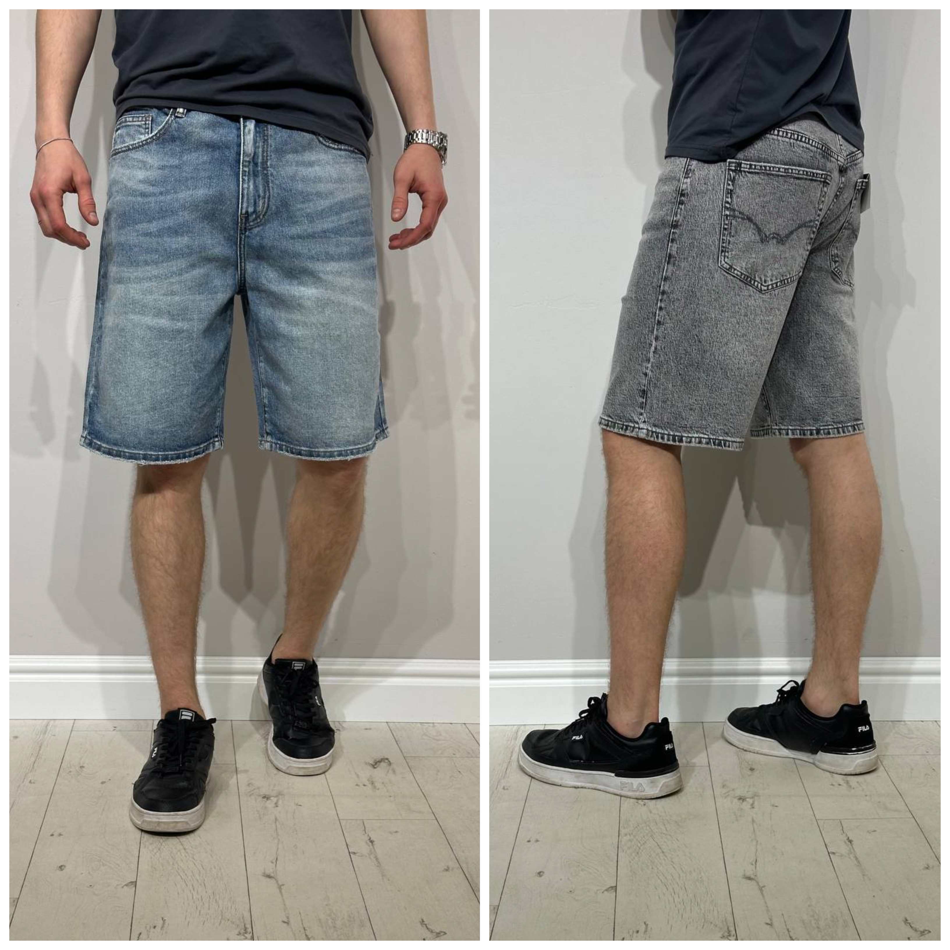 Свободные джинсовые шорты для мужчин