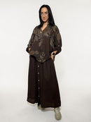 Linen suit with skirt