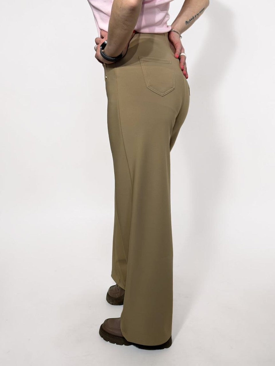 Svinīgas bikses ar augstu jostasvietu