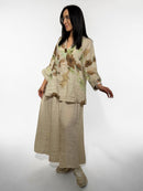 Linen suit with skirt
