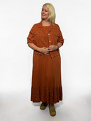 Boho style maxi dress with jacket