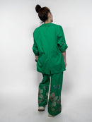 Floral Pattern Bohemian Style Suit
