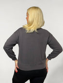 Thin cotton sweater with slit