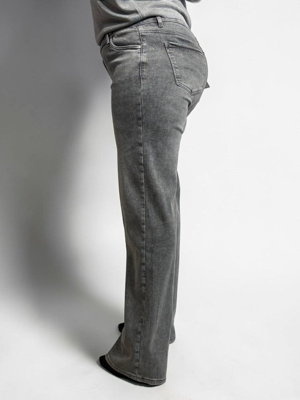 Modern plus-size long jeans