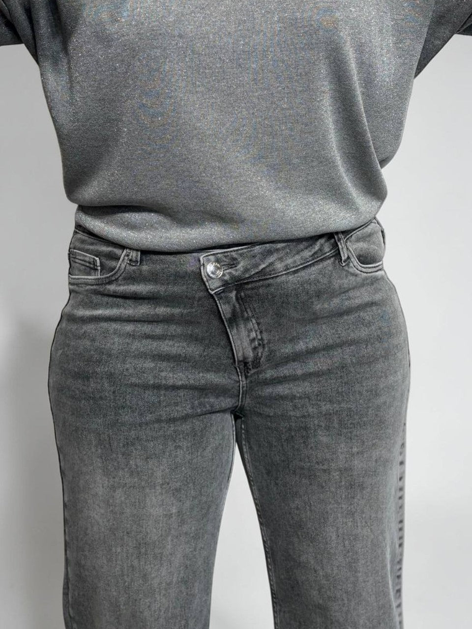 Modern plus-size long jeans