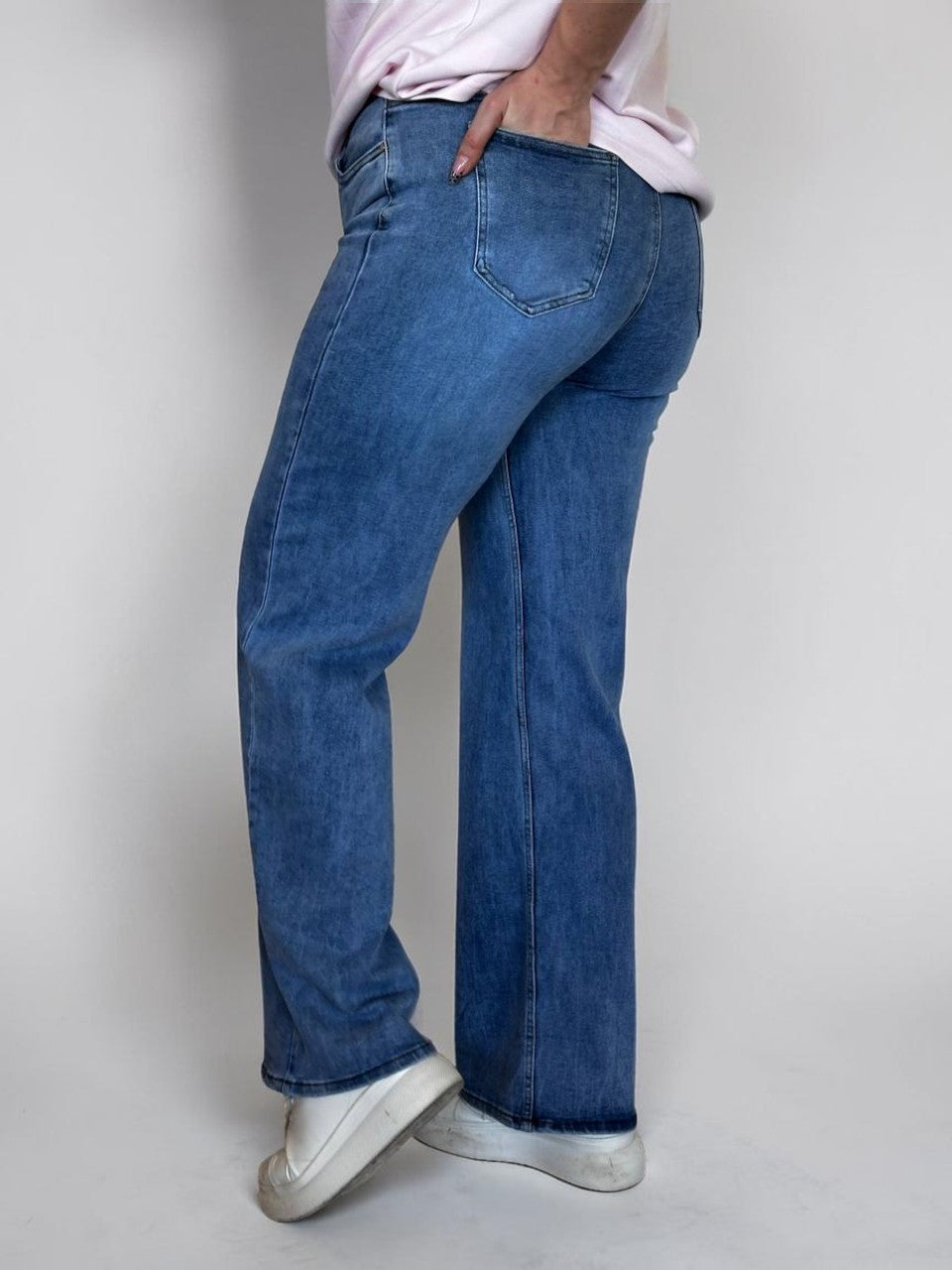Plus size long jeans for women