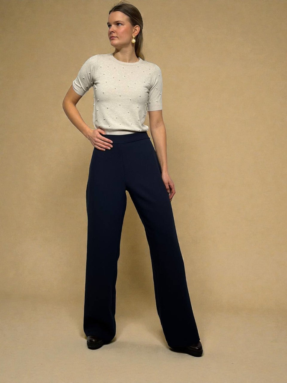 Extra long classic pants for women