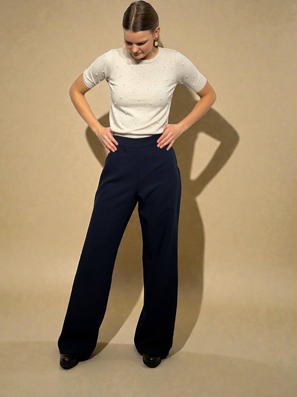 Extra long classic pants for women