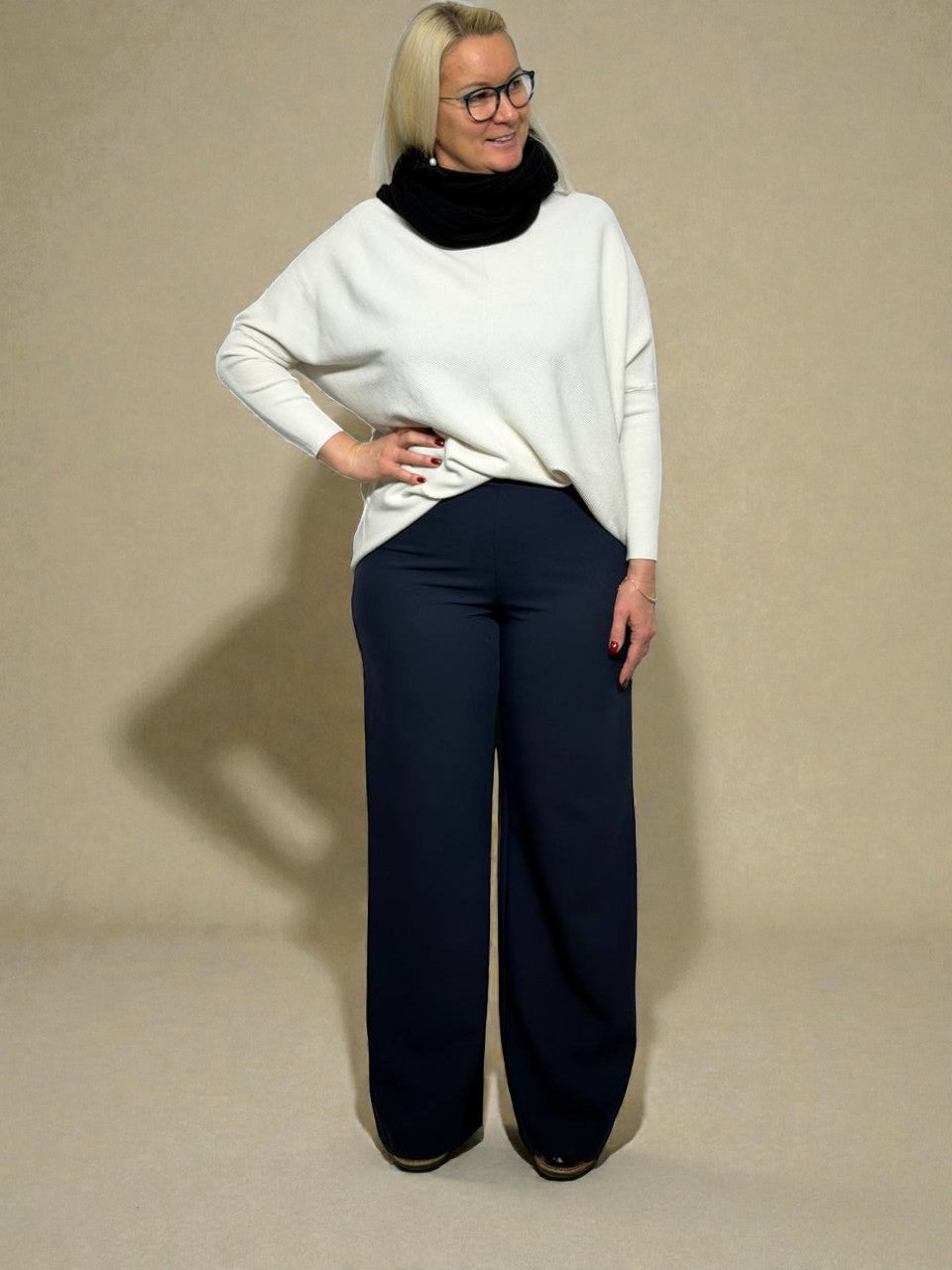 Extra long classic pants for women