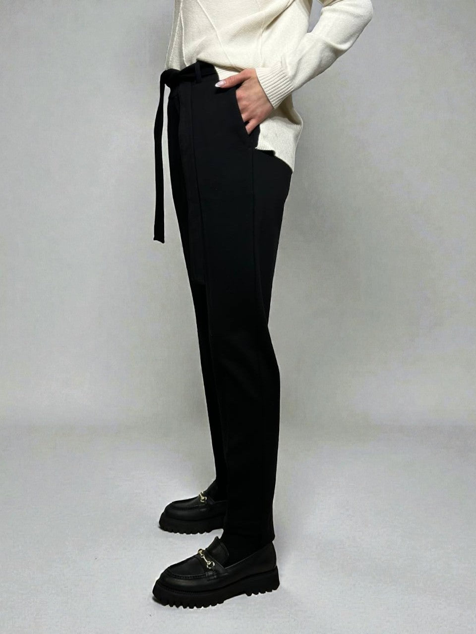 Bridge classic pants with belt