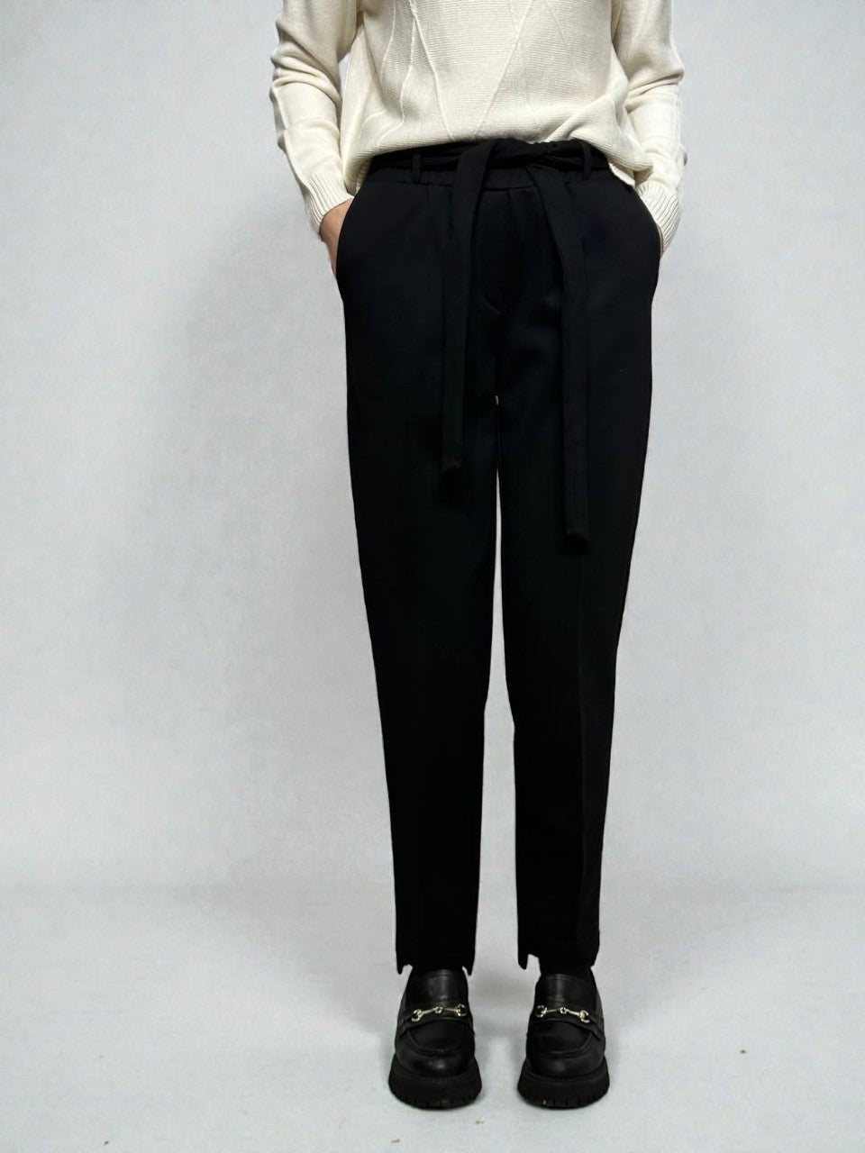 Bridge classic pants with belt