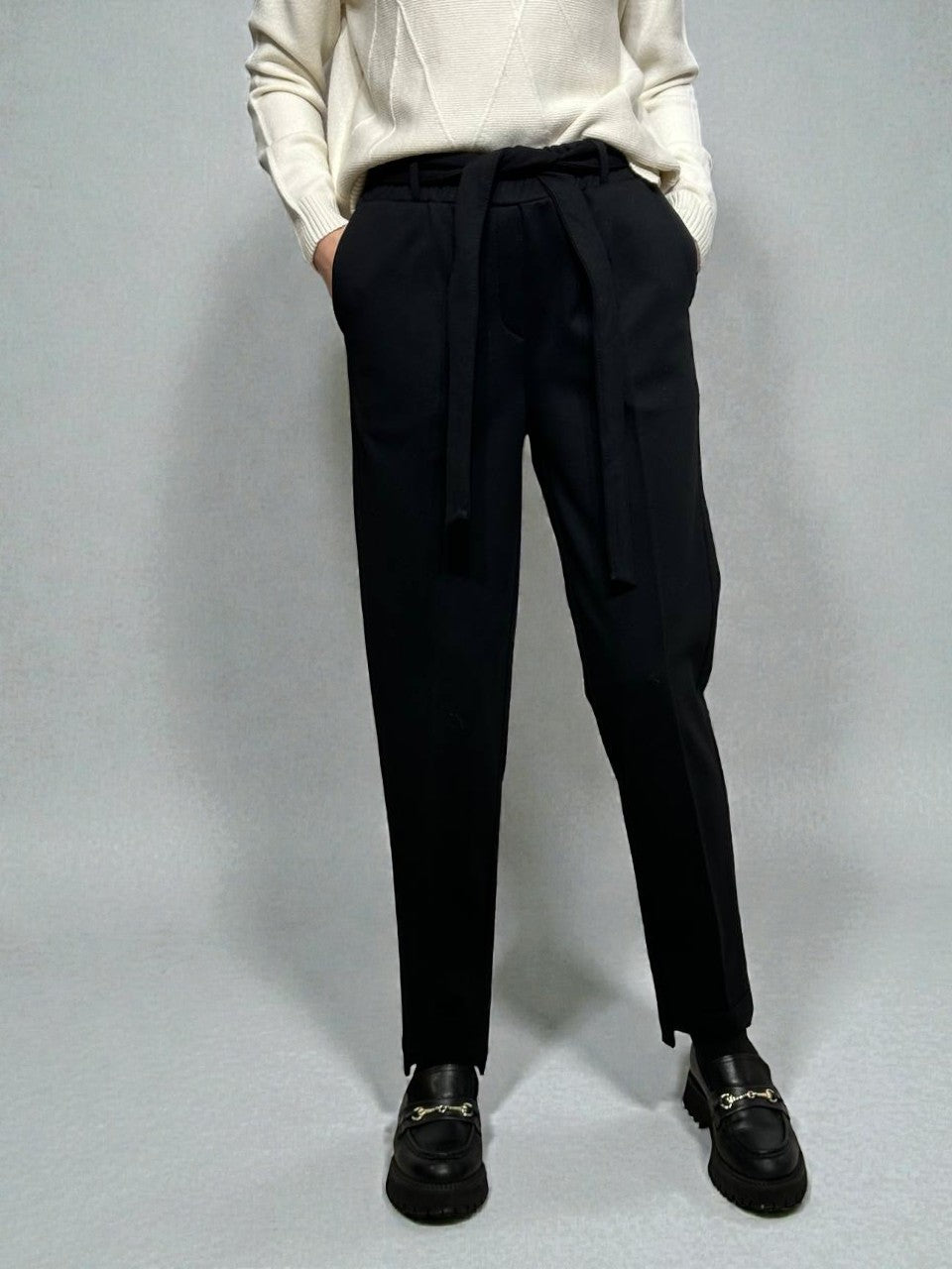 Bridge classic pants with belt