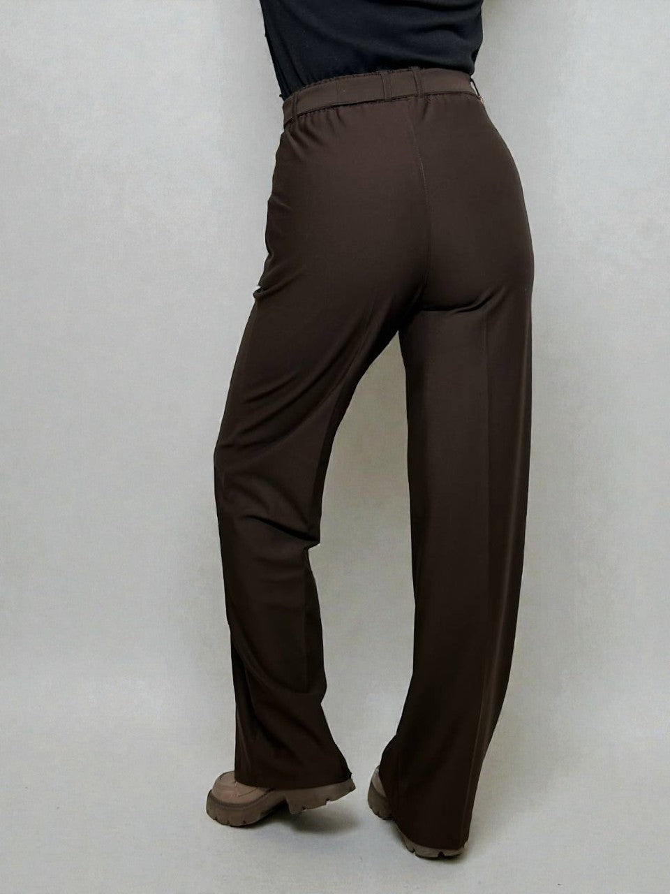Wide leg klasiskas brūnas bikses