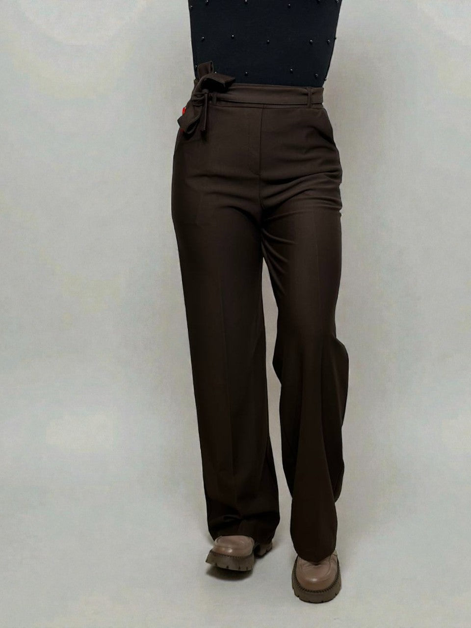 Wide leg klasiskas brūnas bikses