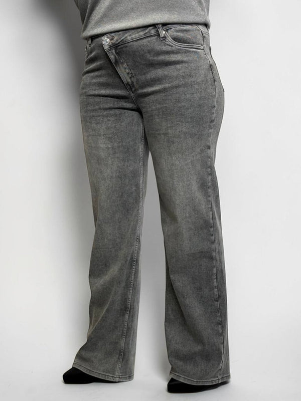 Modern plus-size long jeans