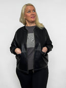 Minimalist style leather jacket for women