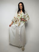 Linen suit with skirt