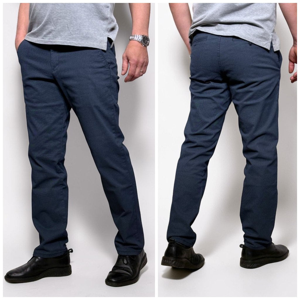 Tvirtos, plačios vyriškos kelnės, Tiesaus kirpimo