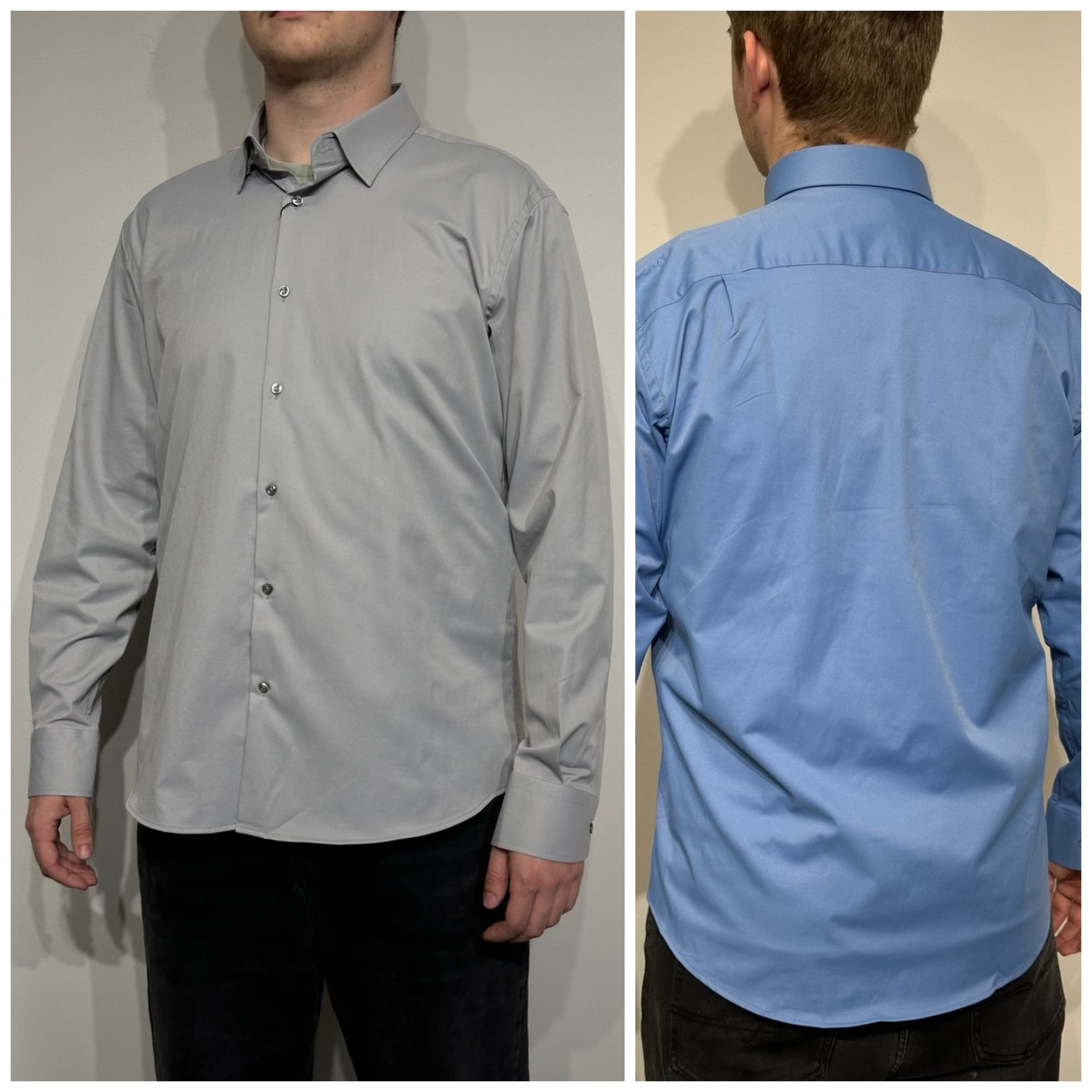 Lielo izmēru solīds krekls vīriešiem VP-19, Regular fit