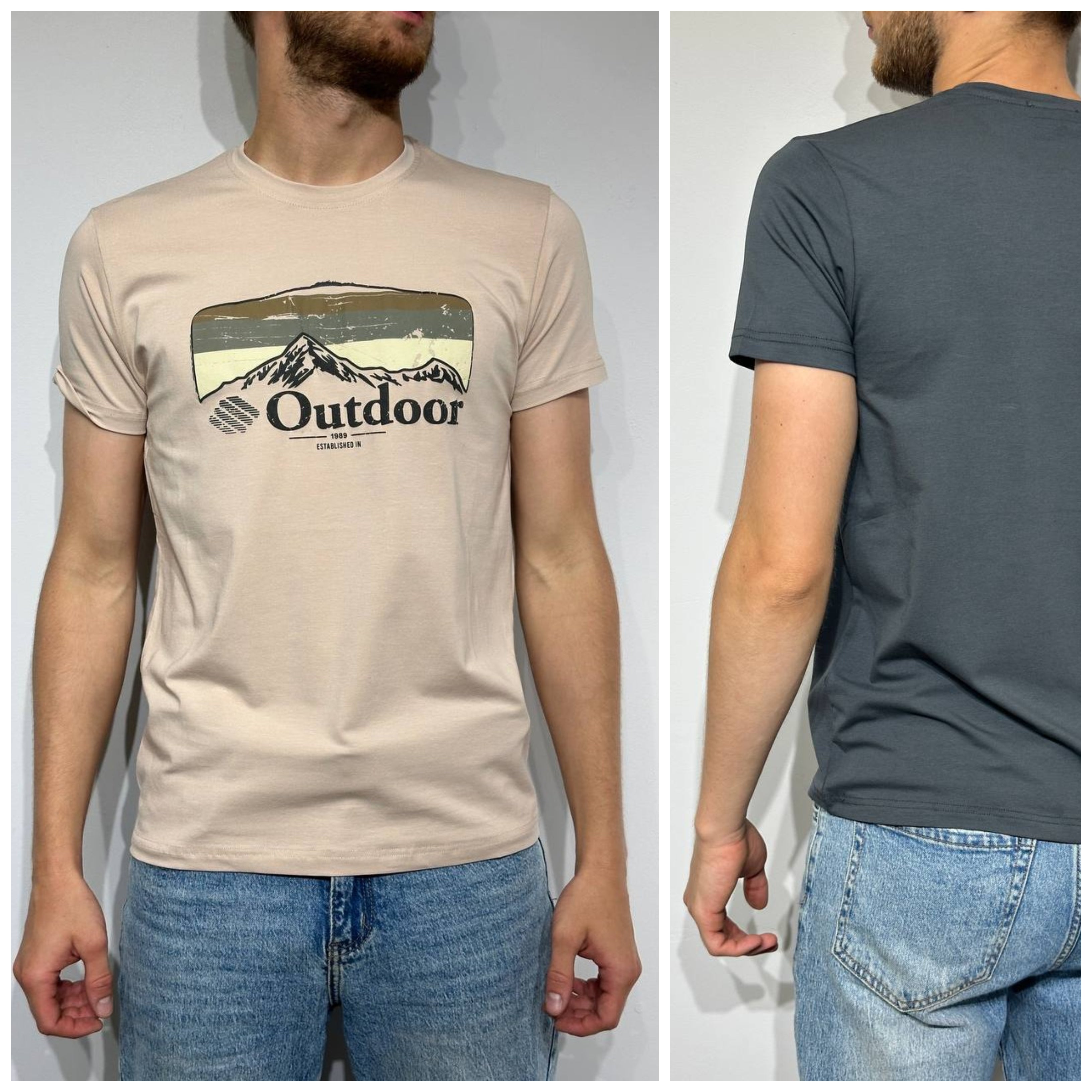 T-marškinėliai su spauda Lauke