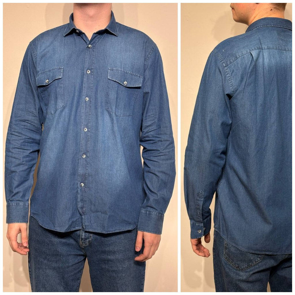 vīriešu džinsa krekls