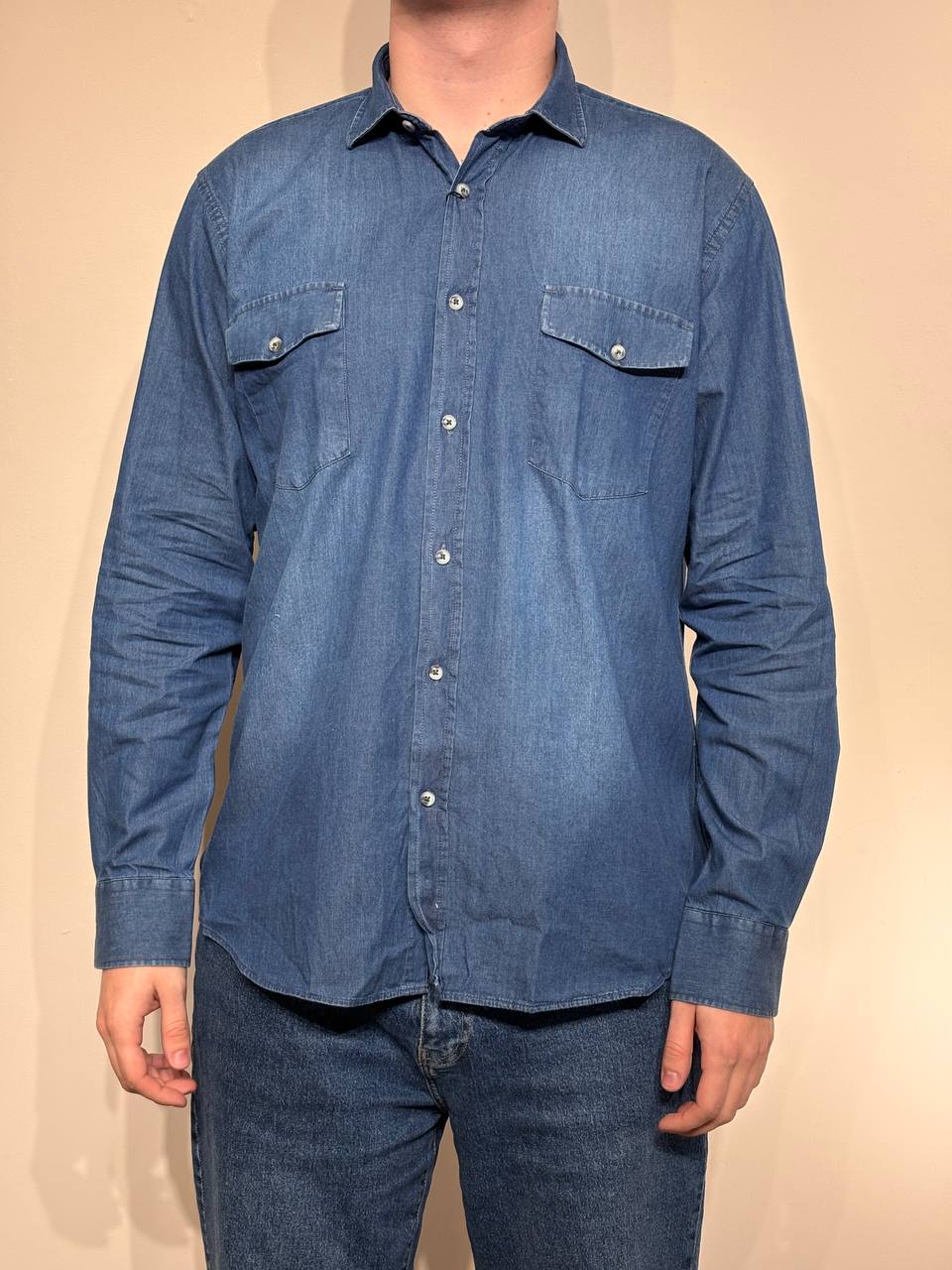 vīriešu džinsa krekls