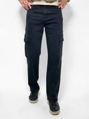 Wide leg cargo style jeans