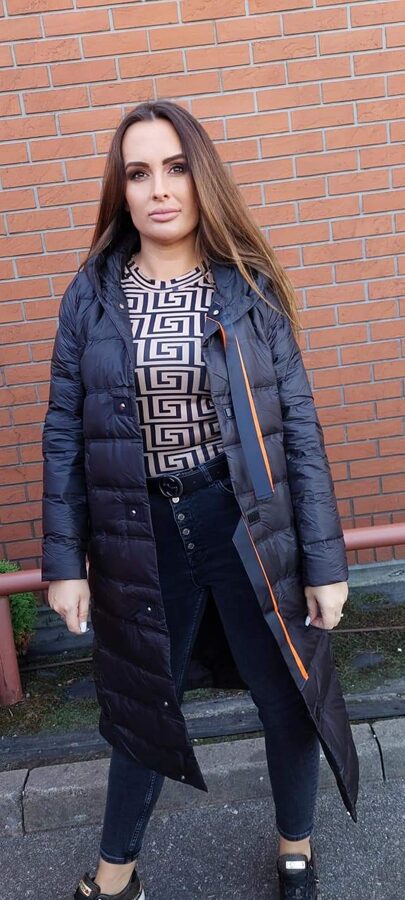 Down coat with hood from MyDress