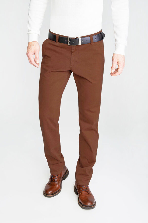 Коричневые брюки Foxy, комфортный слим