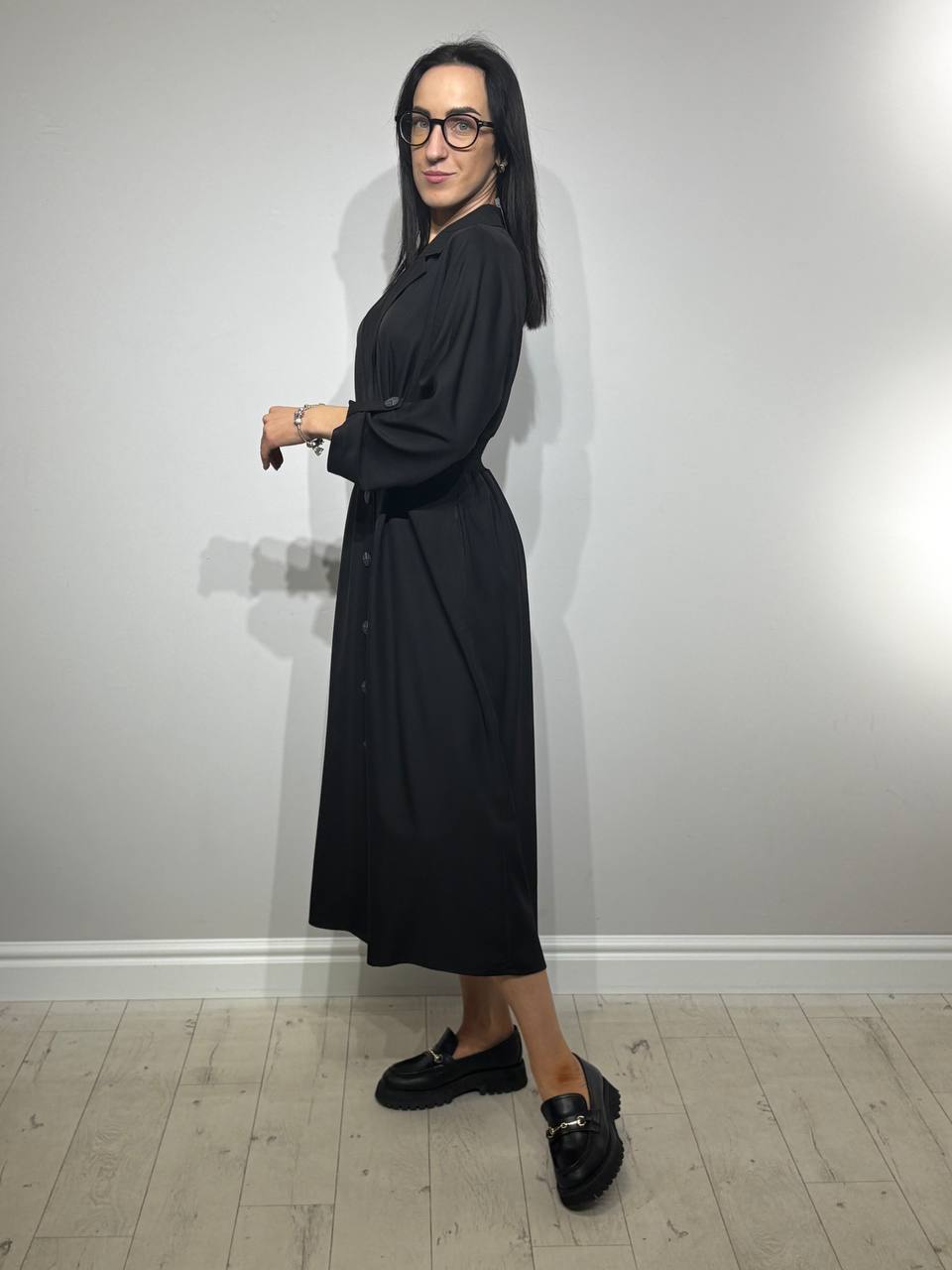 Eleganta midi garuma kreklkleita