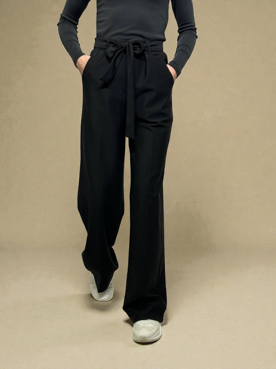 Wide leg classic pants