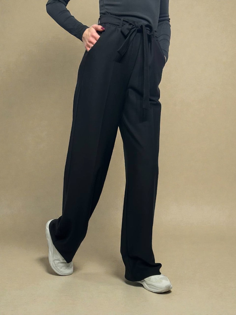 Wide leg classic pants
