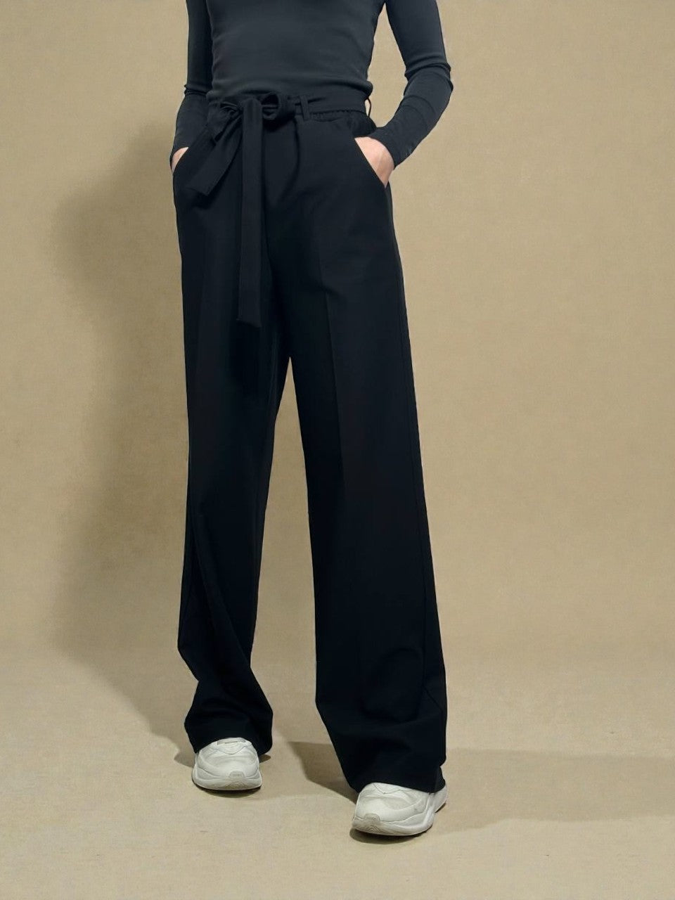 Wide leg classic pants