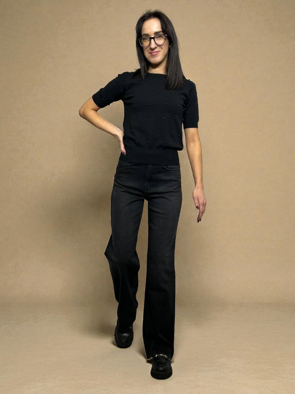 Straight, long premium jeans for women