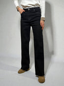 Straight cut denim trousers