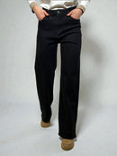 Straight cut denim trousers