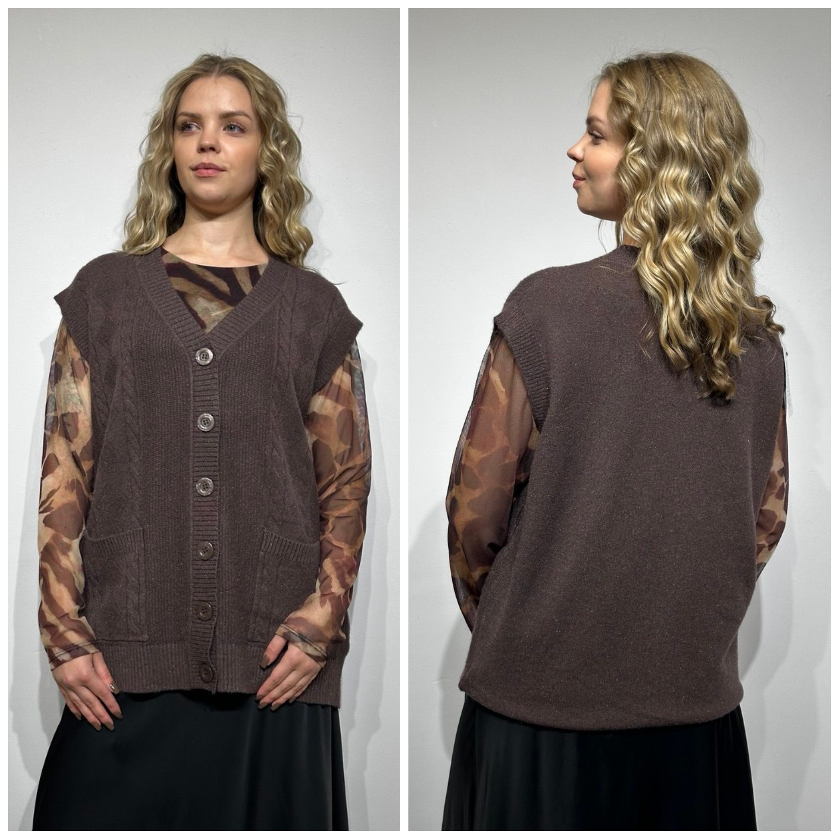 Adīta sieviešu silta veste