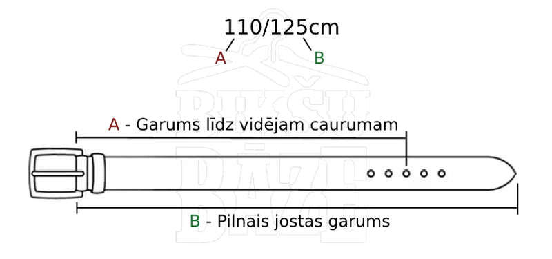 Elastīga josta ar metāla sprādzi