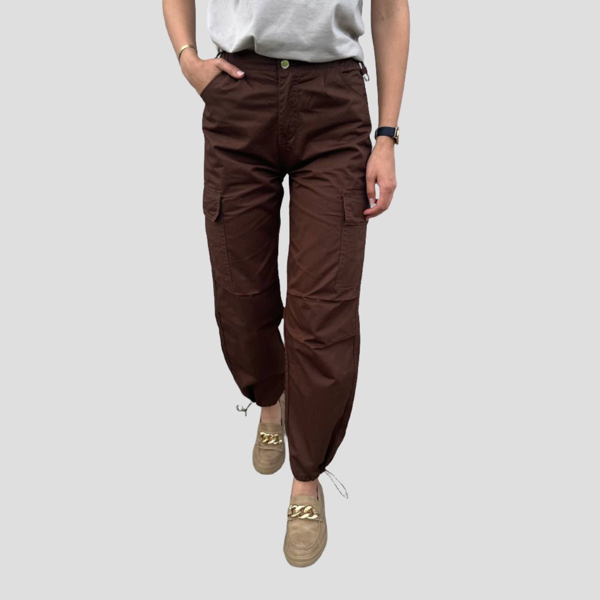 Cargo style parachute pants
