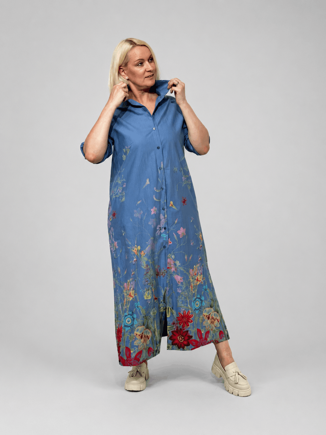 Хлопковое летнее платье с рисунком