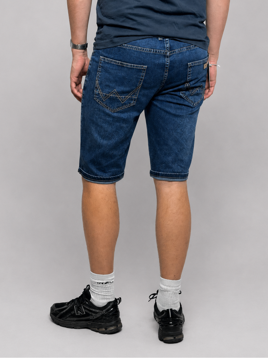 Classic blue men's denim shorts
