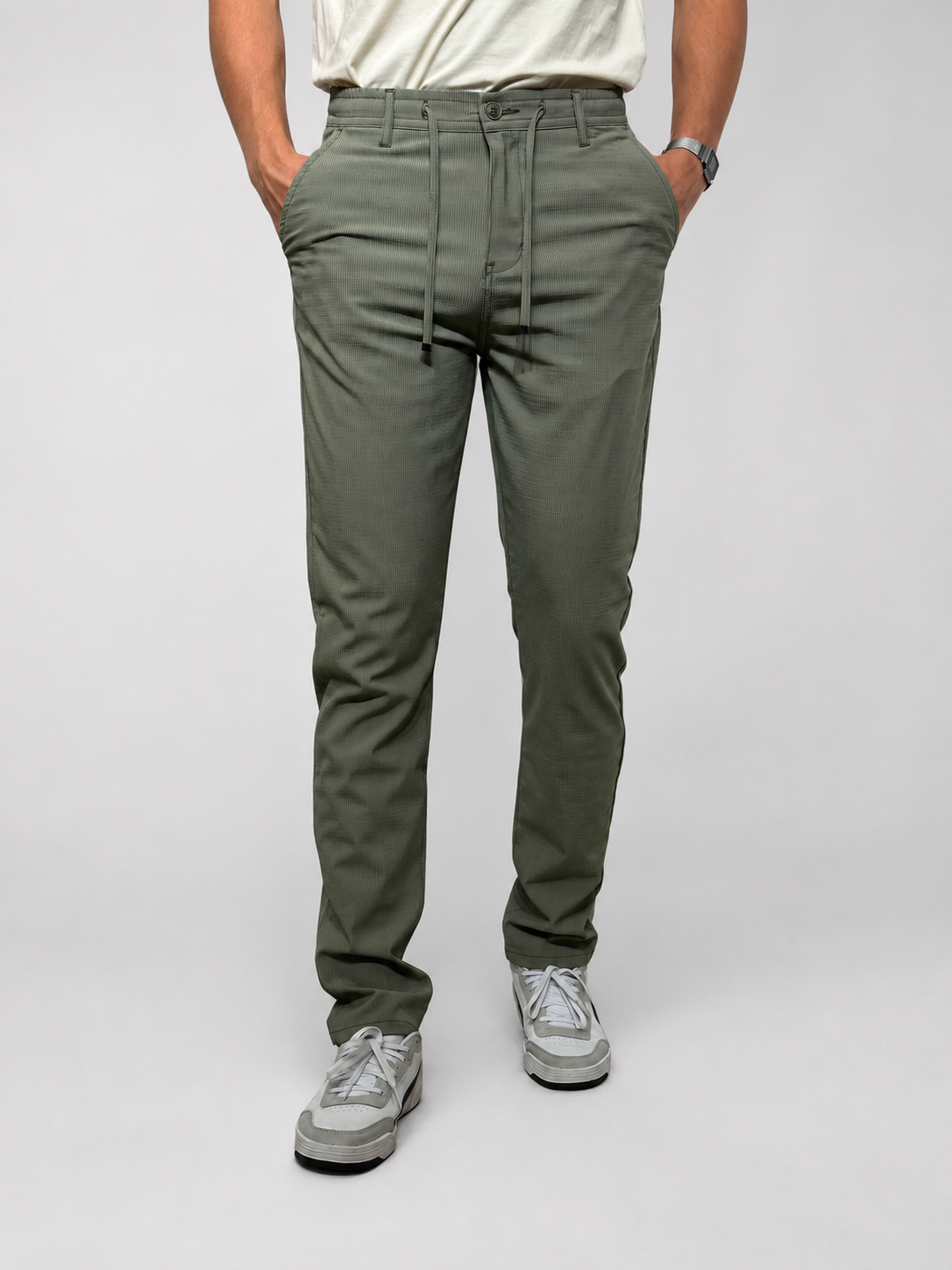 Vasaros kelnės su tekstūra, Comfort slim