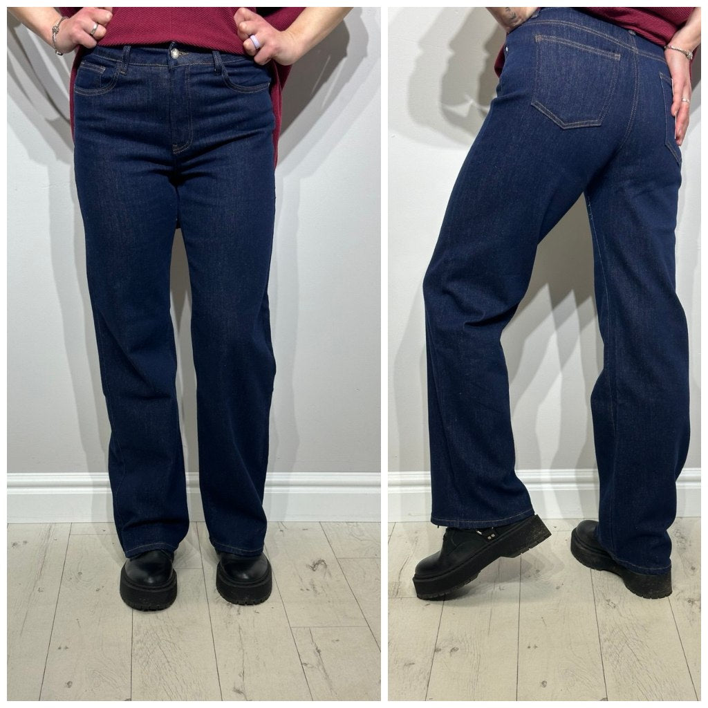 Elastīgi wide leg džinsi