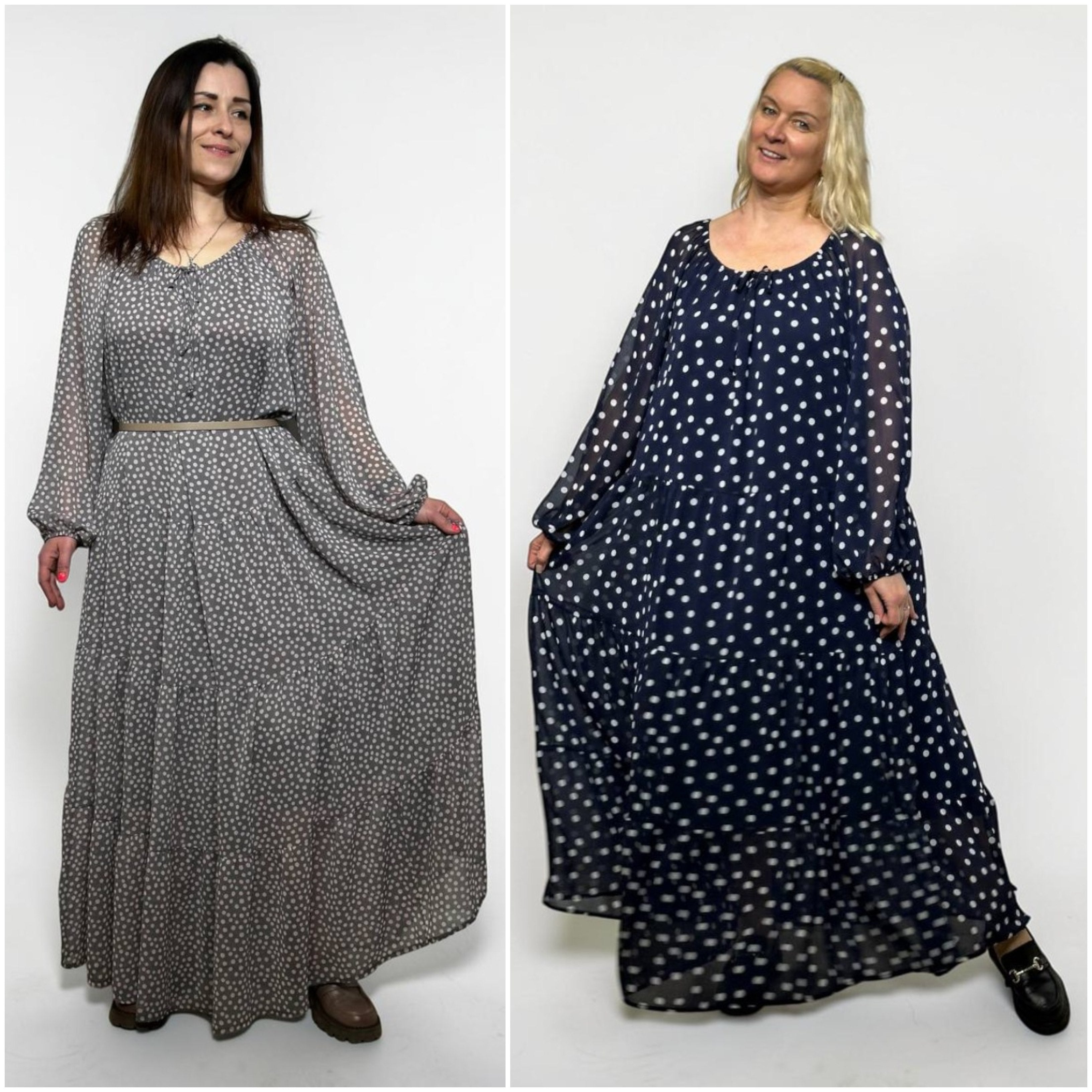 Elegantiška suknelė su taškelių dizainu